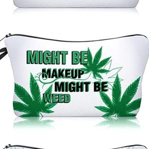 Weed makeup bag